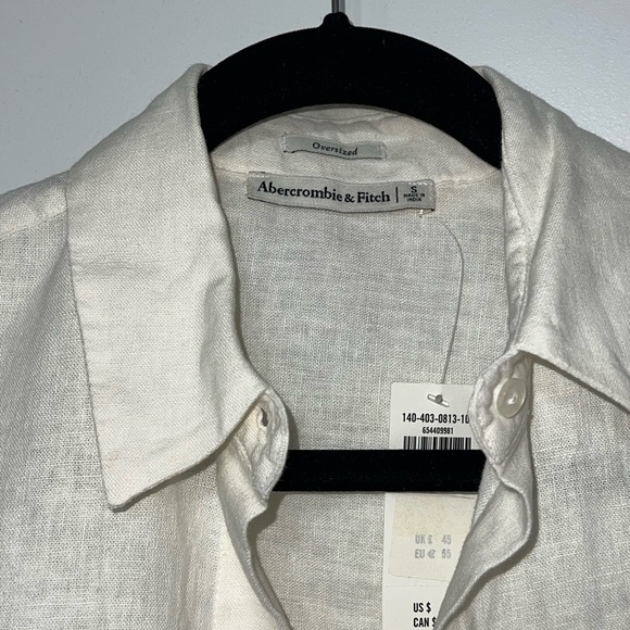 A&F White Linen Button Down - Picture 3 of 3